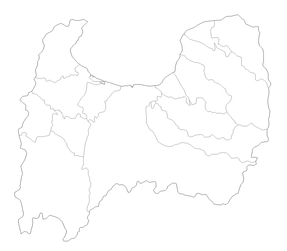 市町村の簡略地図